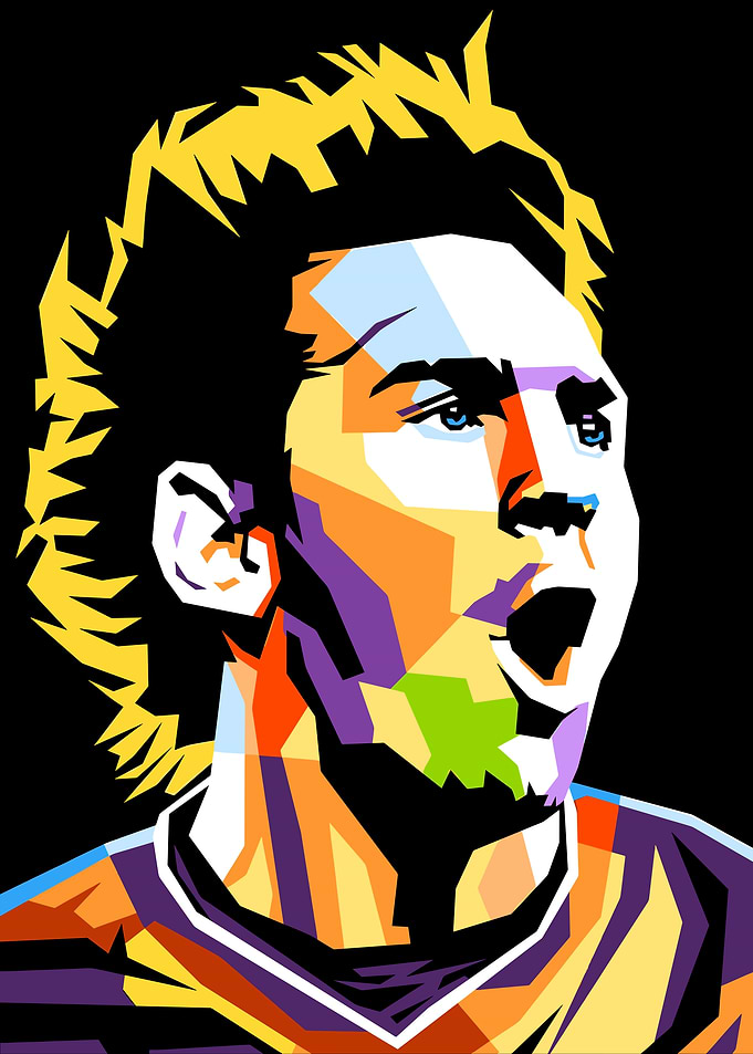 Lionel Messi Pop Art Portrait