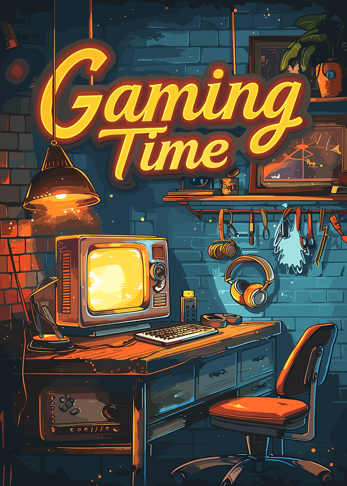 Gaming Time Retro Setup