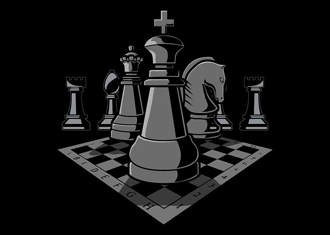 Chess Pieces on a Chessboard