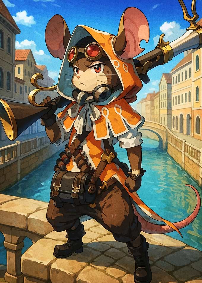 Mouse Adventurer in Venice-like City