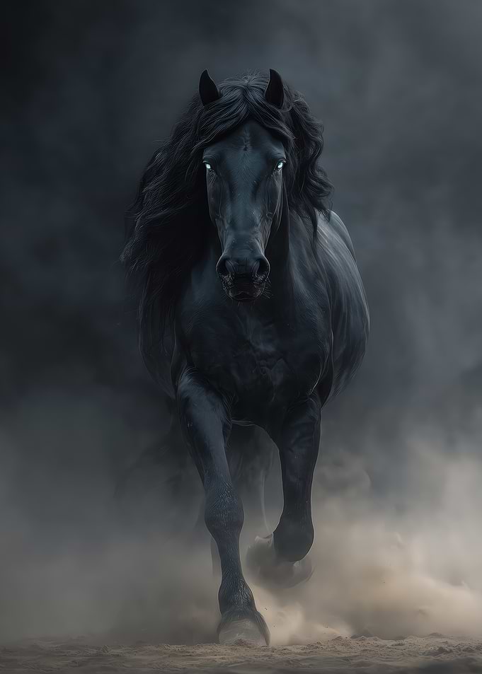 Majestic Black Horse