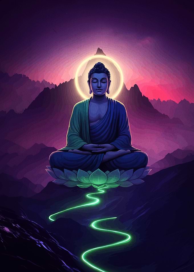 Buddha Meditation Lotus Flower