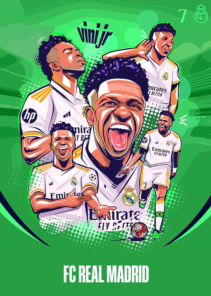 Vinicius Jr. Real Madrid Illustration