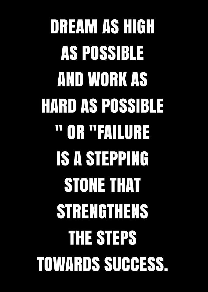 Inspirational Quote: Dream and Work Hard