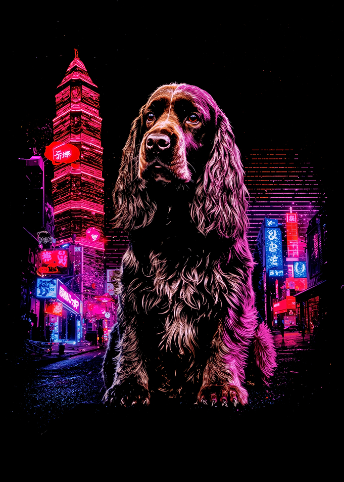 Springer Spaniel Cityscape