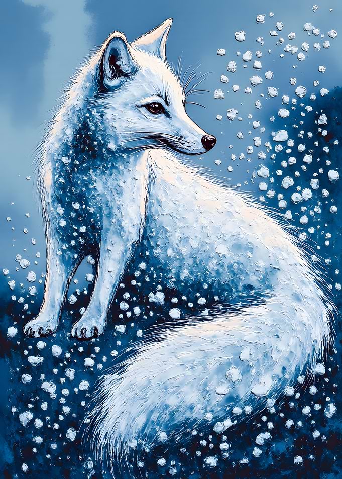 Arctic Fox Digital Painting