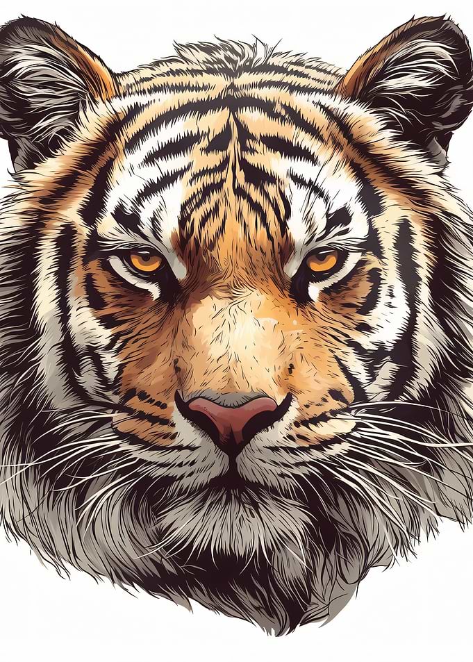 Tiger Portrait Illustration