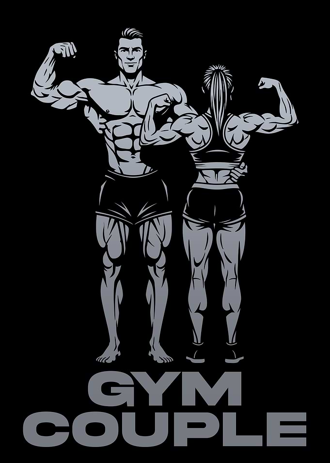 Gym Couple Fitness Illustration