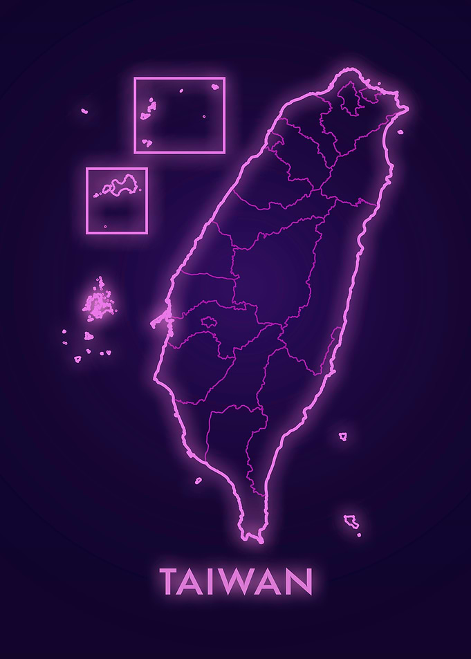 Taiwan Neon Map