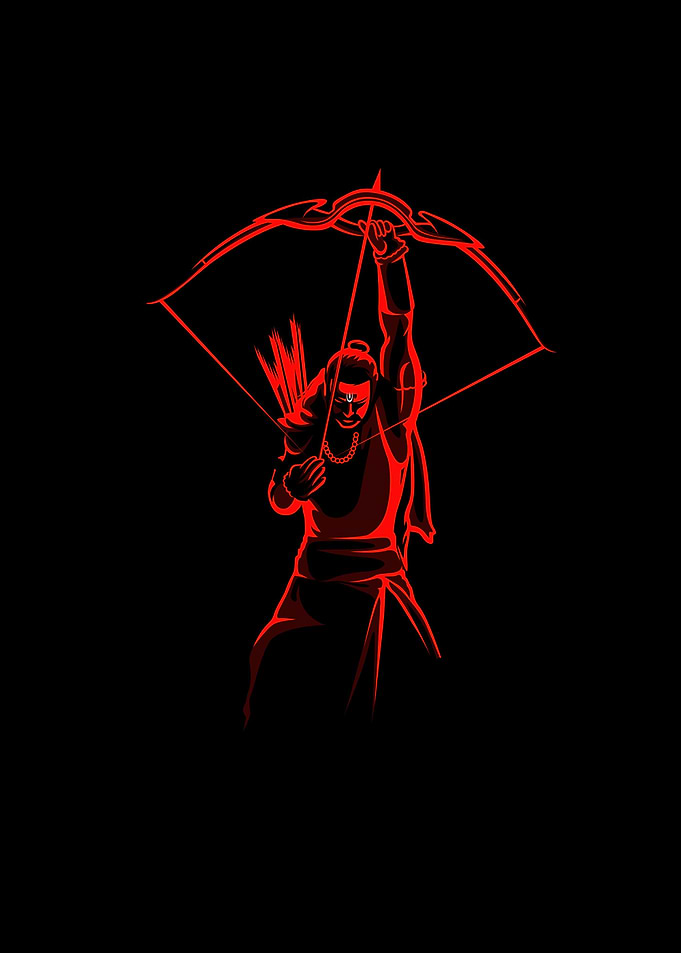 Lord Rama with Bow and Arrow