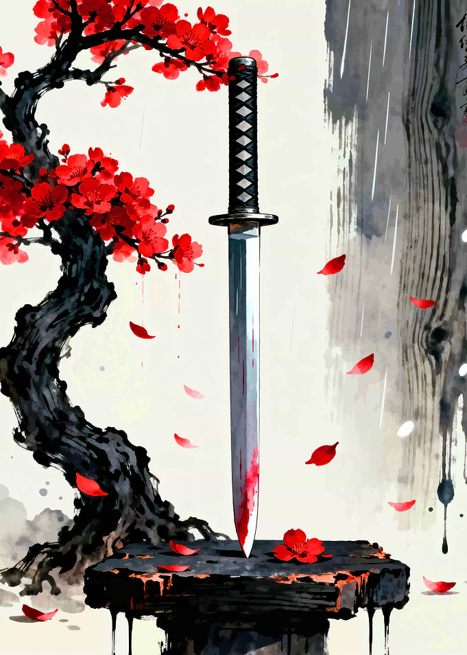 Katana with Cherry Blossoms