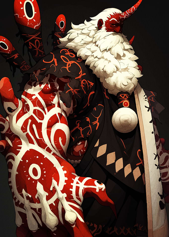 Red Oni Digital Art