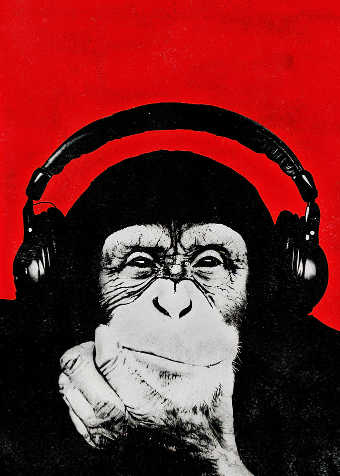 Monkey with Headphones - Hypebeast