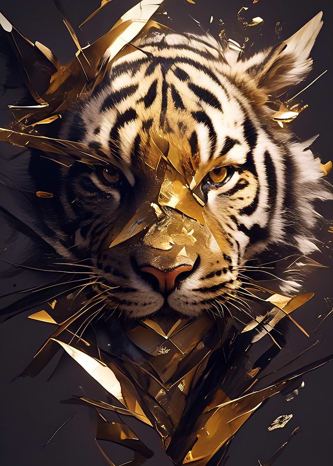 Golden Tiger Portrait