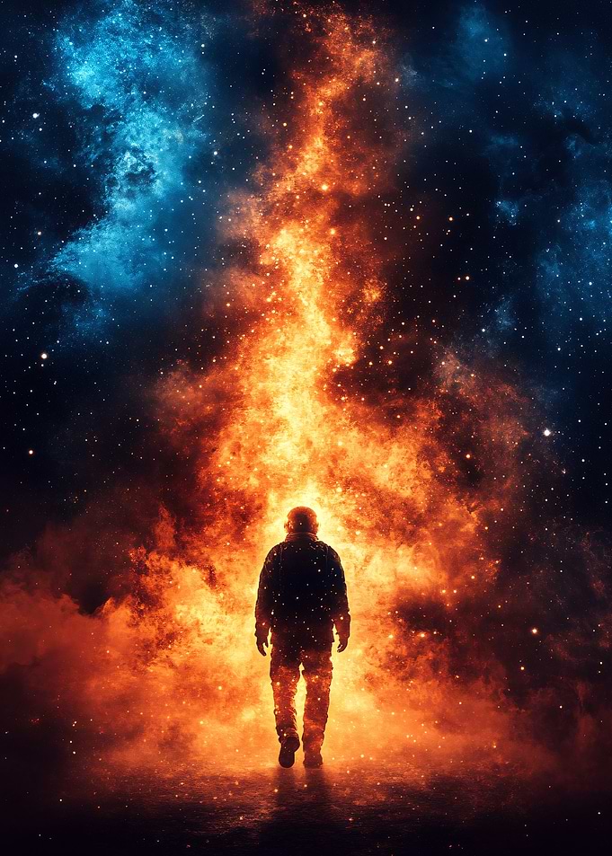 Astronaut in Nebula
