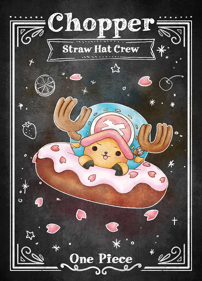 Tony Tony Chopper Donut Chalkboard