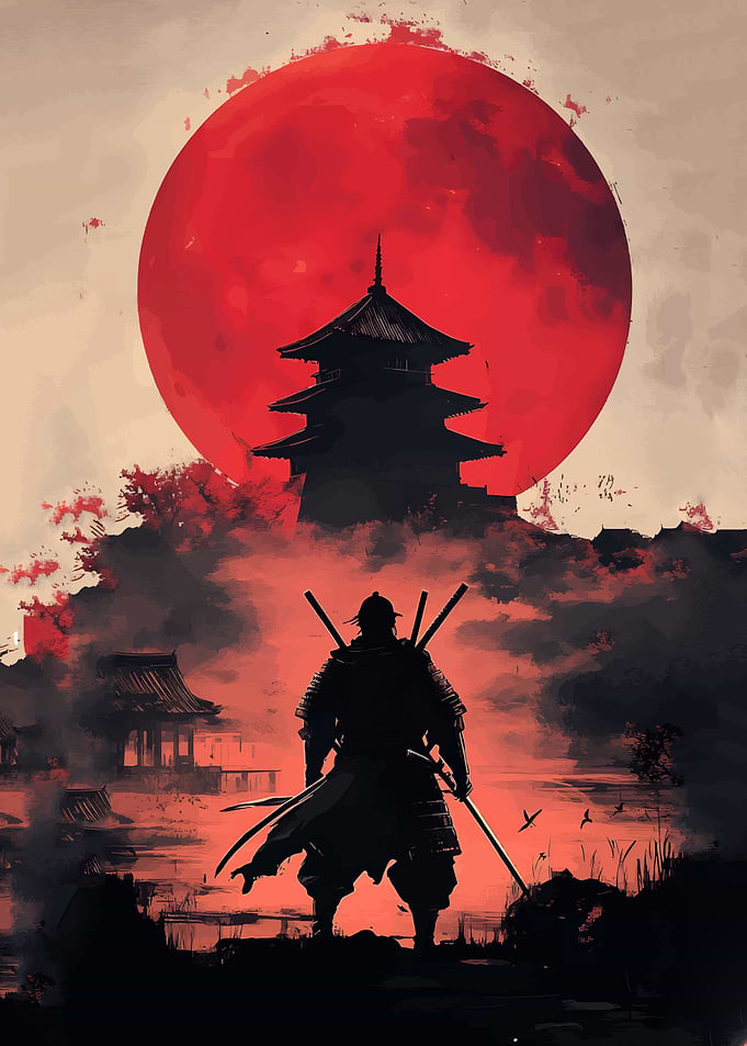 Samurai Under Red Moon