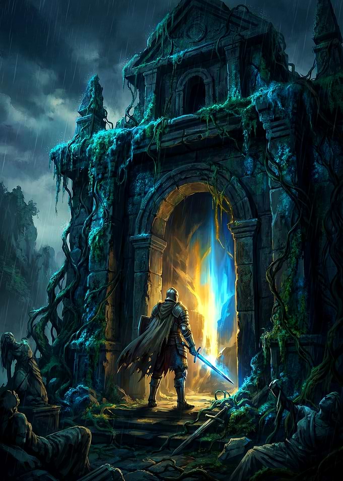 Knight at Ancient Portal