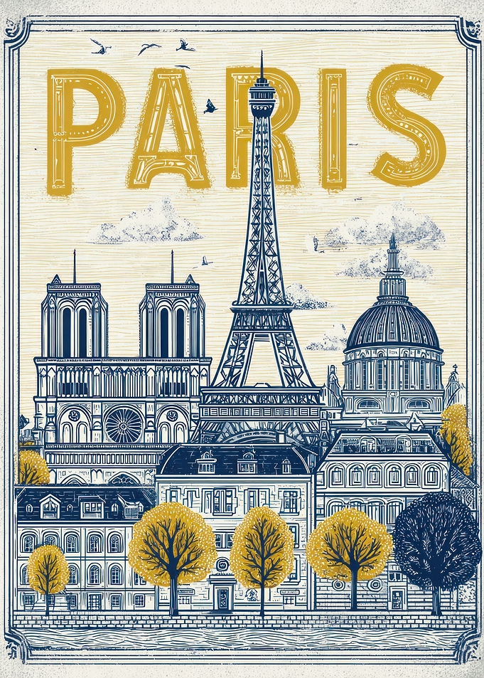 Paris Cityscape Illustration