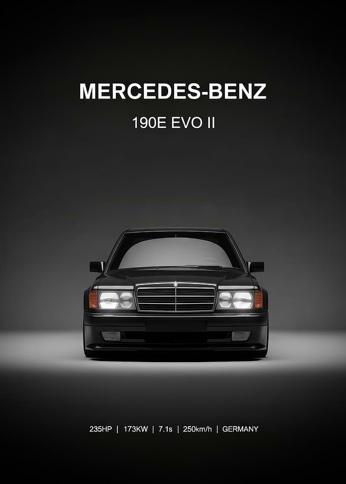 Mercedes-Benz 190E EVO II Car Poster