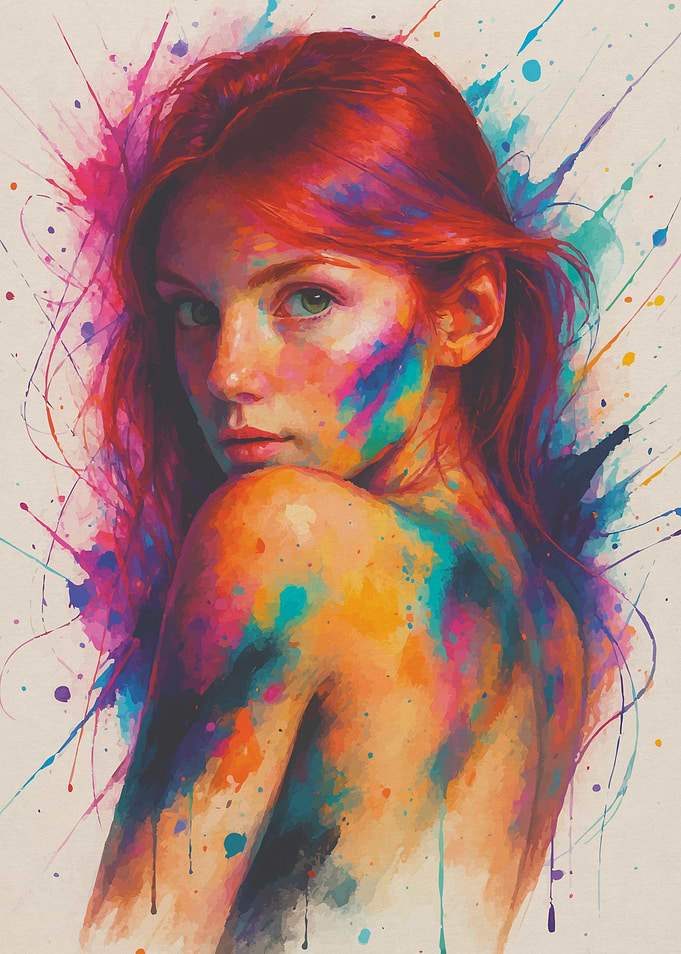 Colorful Portrait of a Woman