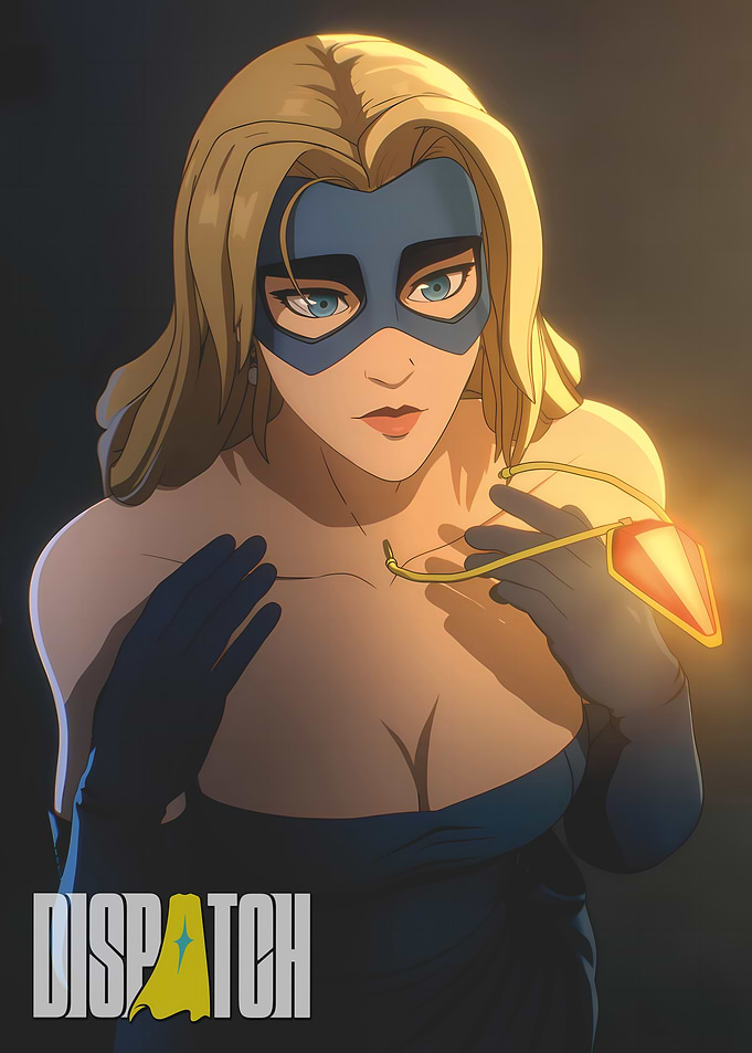 Blonde Superheroine with Amulet