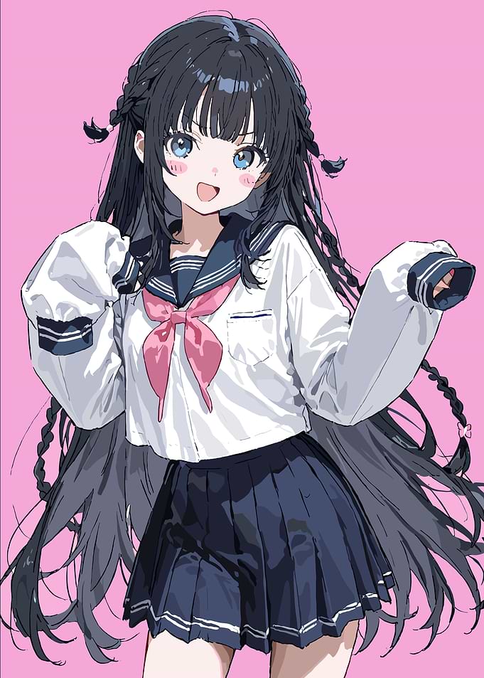 Anime Girl in School Uniform