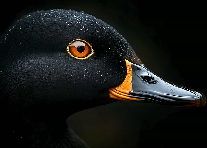 Close-up of a Black Duck