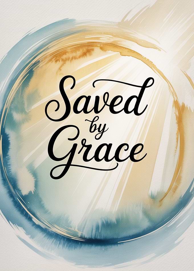 Saved by Grace Watercolor Art