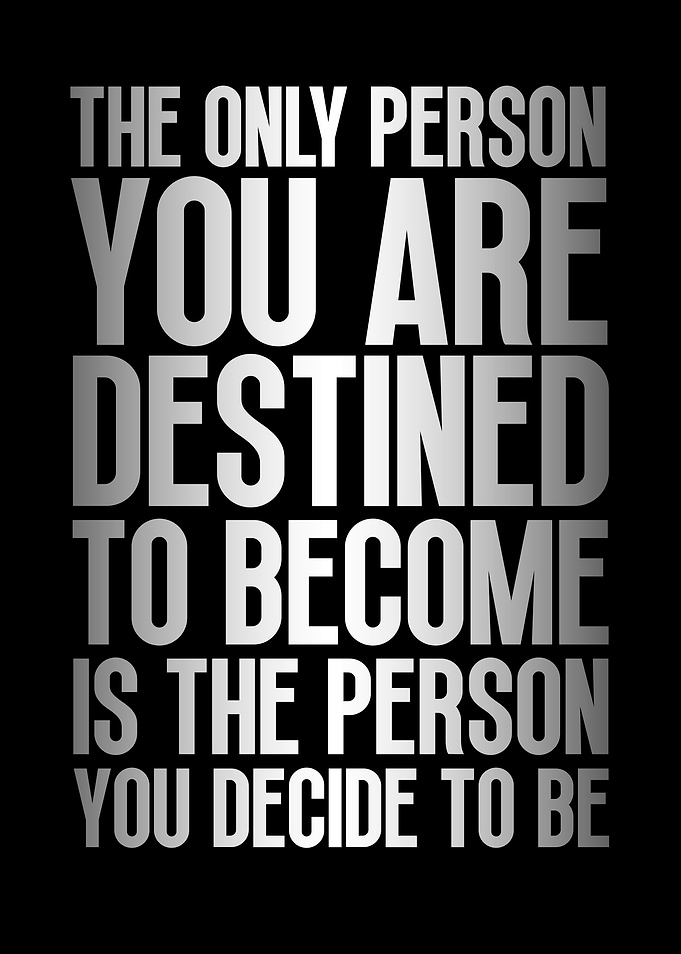 Inspirational Quote on Black Background
