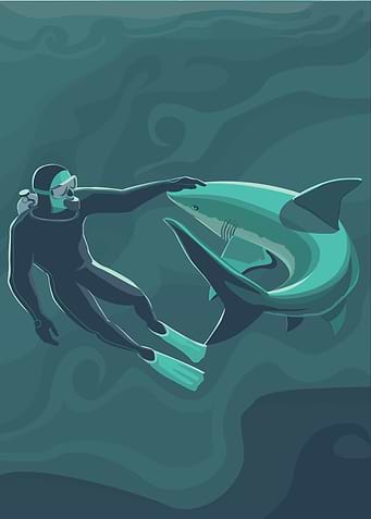 Diving with a shark