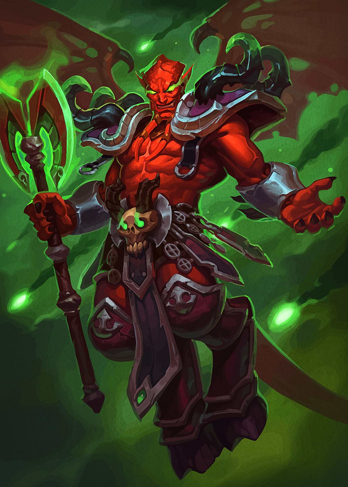 Red Demon Warrior with Axe