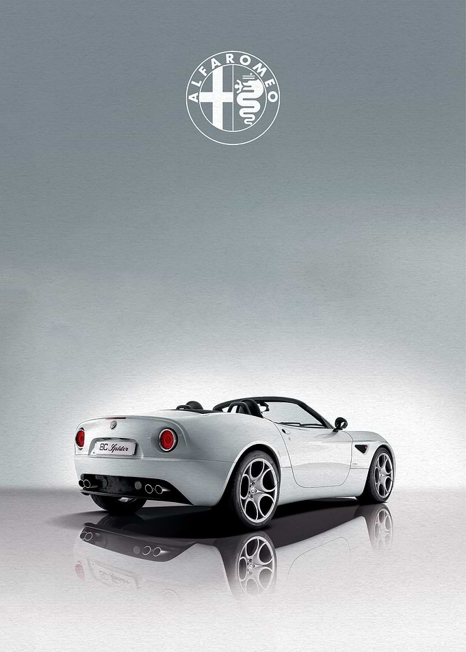 Alfa Romeo 8C Spider Rear View