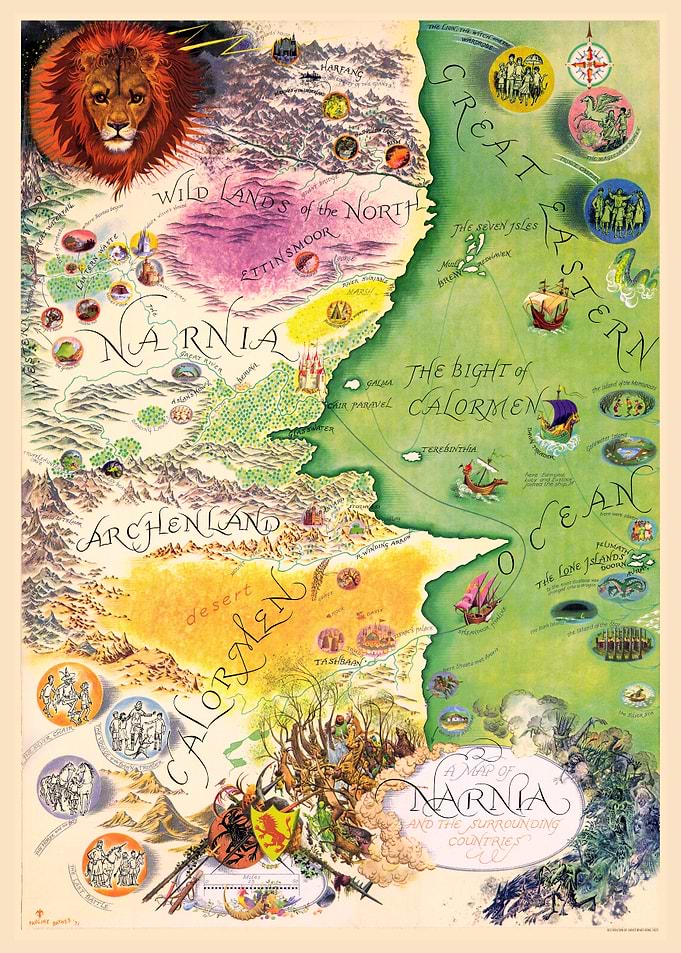 Map of Narnia and Surrounding Countries