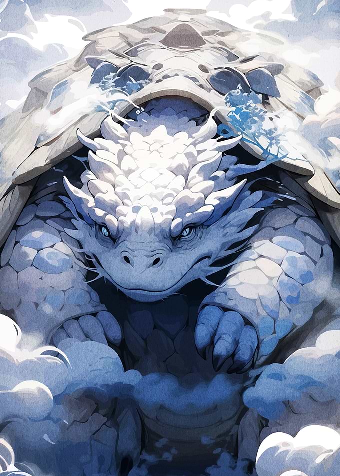 Majestic Dragon Turtle Digital Art