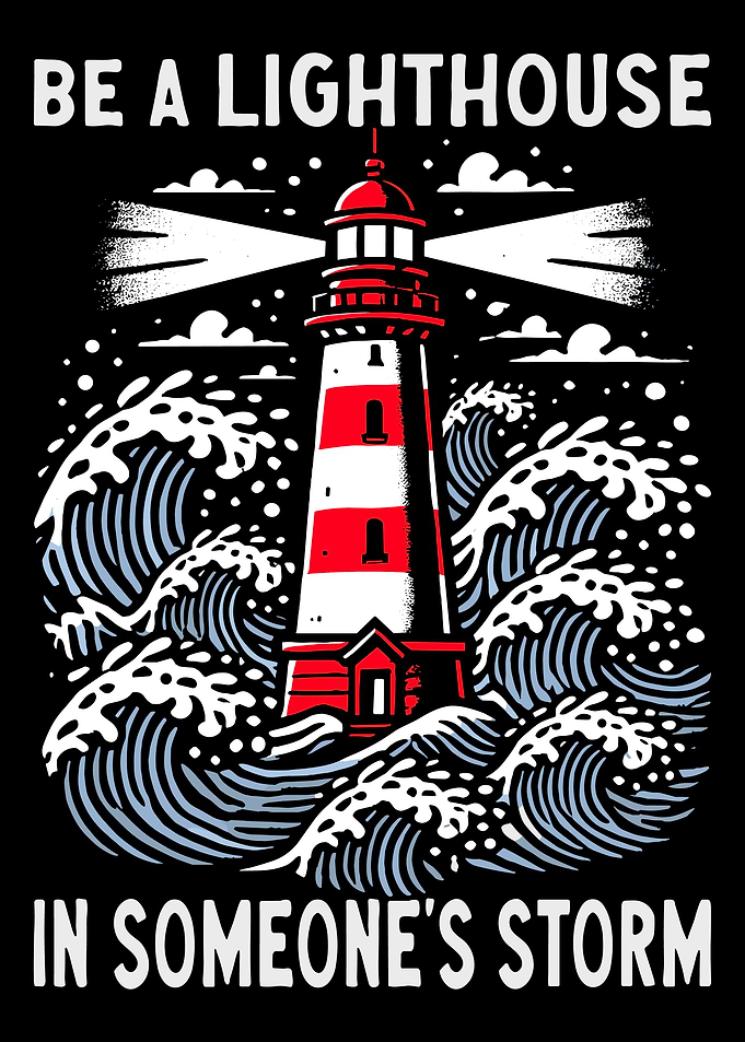 Lighthouse in a Storm Illustration