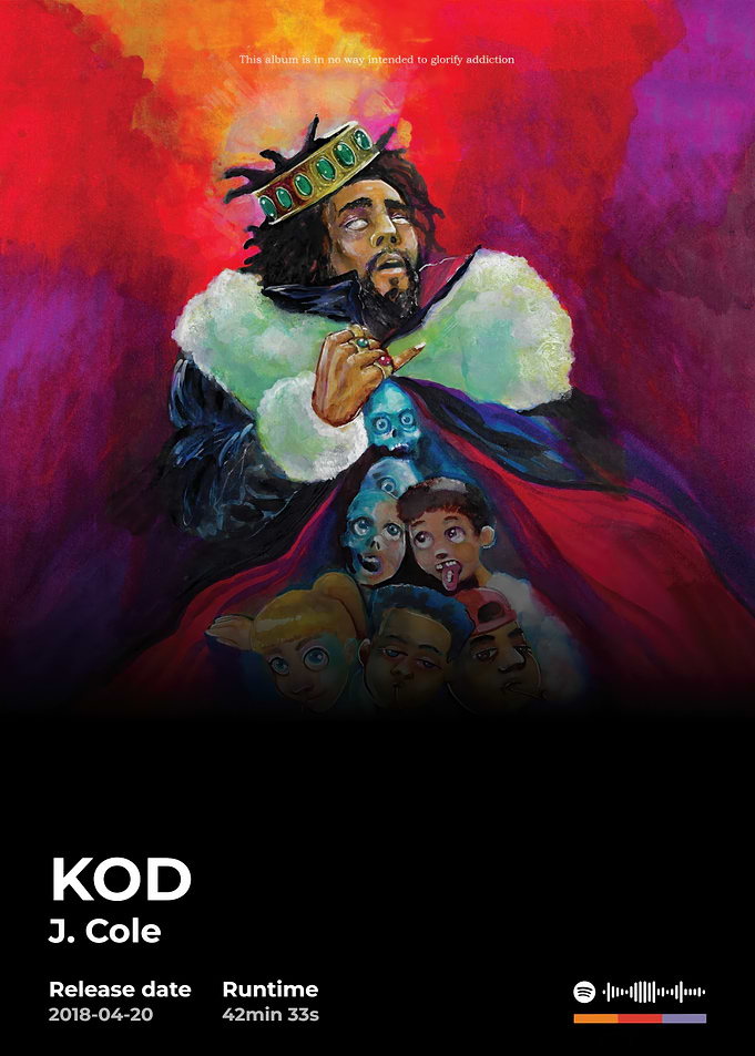 J. Cole - KOD Album Cover