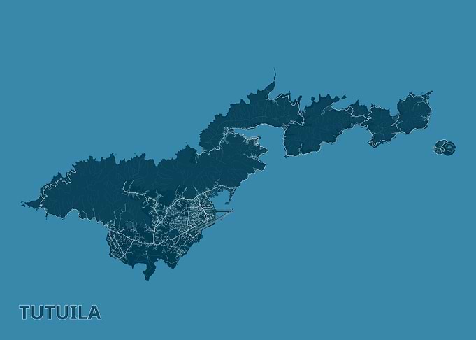 Tutuila Island Map