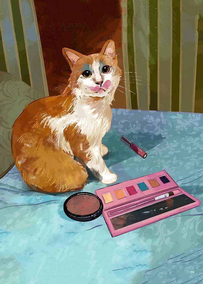 Cat with Makeup