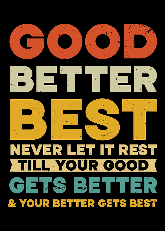 Good Better Best Motivational Quote