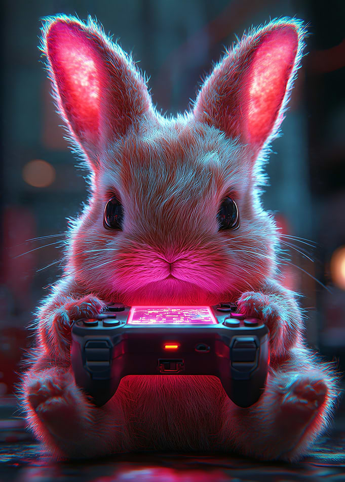 Cyberpunk Bunny Gamer