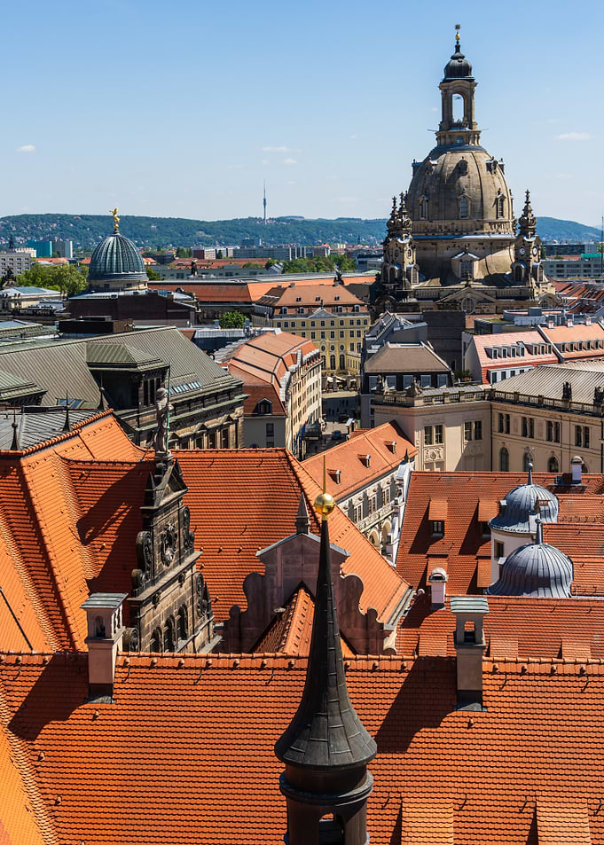Dresden cityscape with Frauenkirche