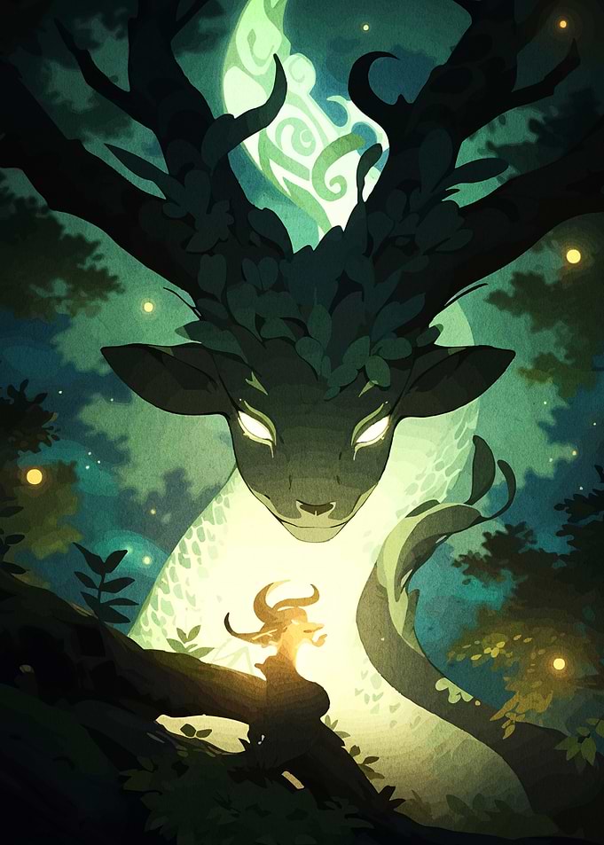 Forest Spirit and Fawn