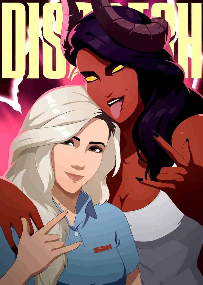 Blonde Woman and Demon Girl