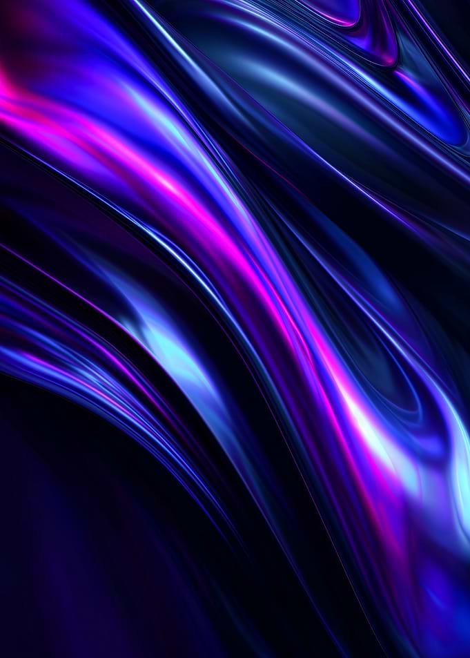 Abstract Fluid Purple and Blue Waves