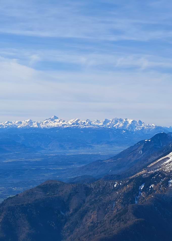 Snowy Mountain Range Landscape