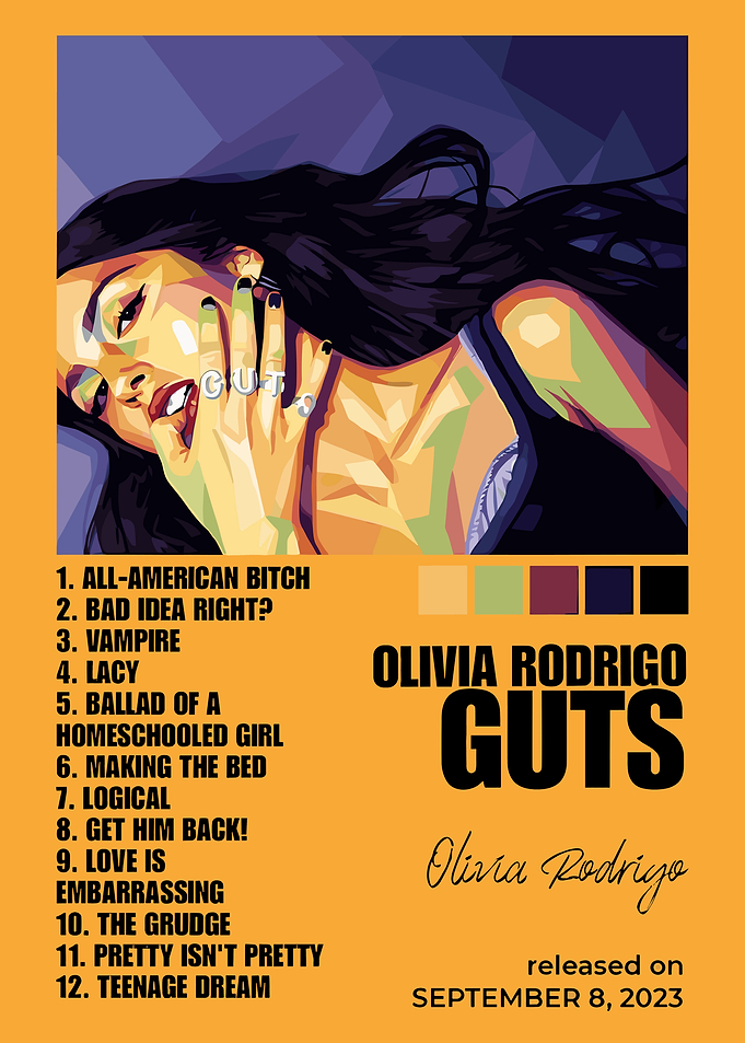 Olivia Rodrigo GUTS Album Cover Art