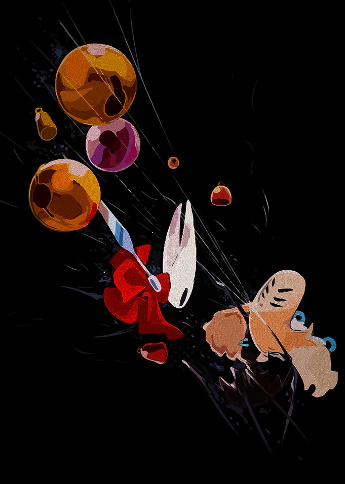 Hollow Knight Abstract Digital Art