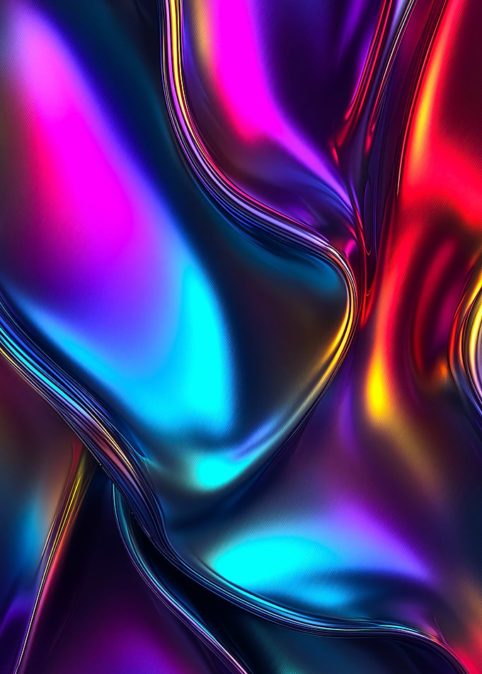 Abstract Metallic Colorful Waves