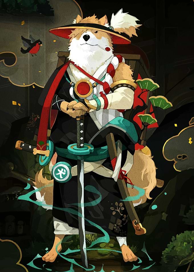 Dog Samurai Warrior